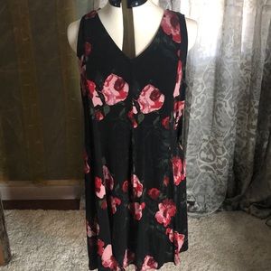 Black dress with floral design